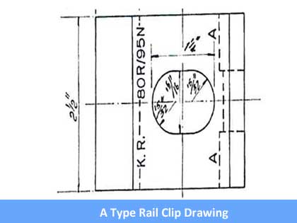 Type A Rail Clip Drawing